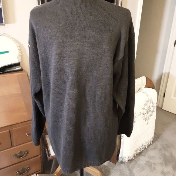 Work In Progress Sweater Appliqued Embroidered Christmas 7Cotton M… - Picture 2 of 8